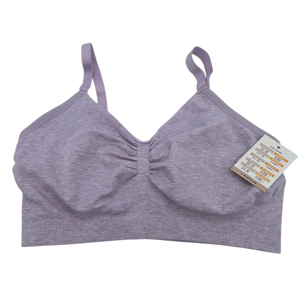 Kindred Bravely Sleep Pump nursing Bra Twilight Heather Purple Large Regular NWT
